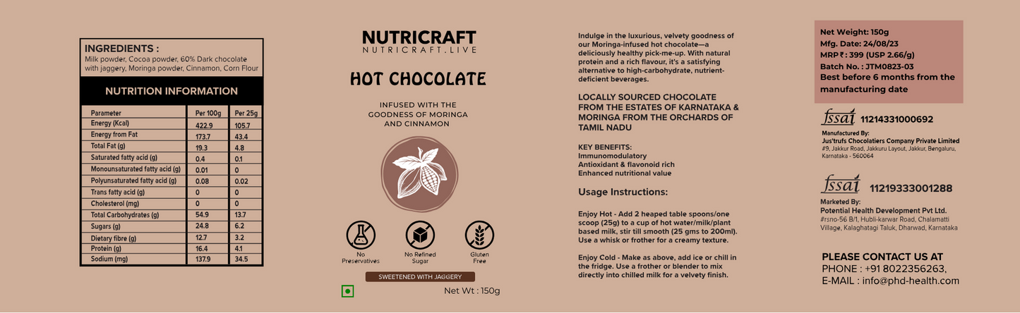 Moringa hot chocolate