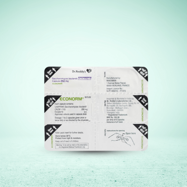 Econorm Capsule-Stripe of 6 Capsules - Image 2
