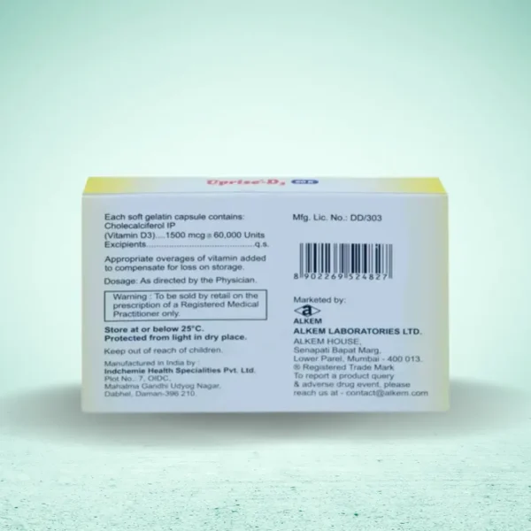 Uprise-D3 60K Capsule - A Stripe of 12 Tablets - Image 2