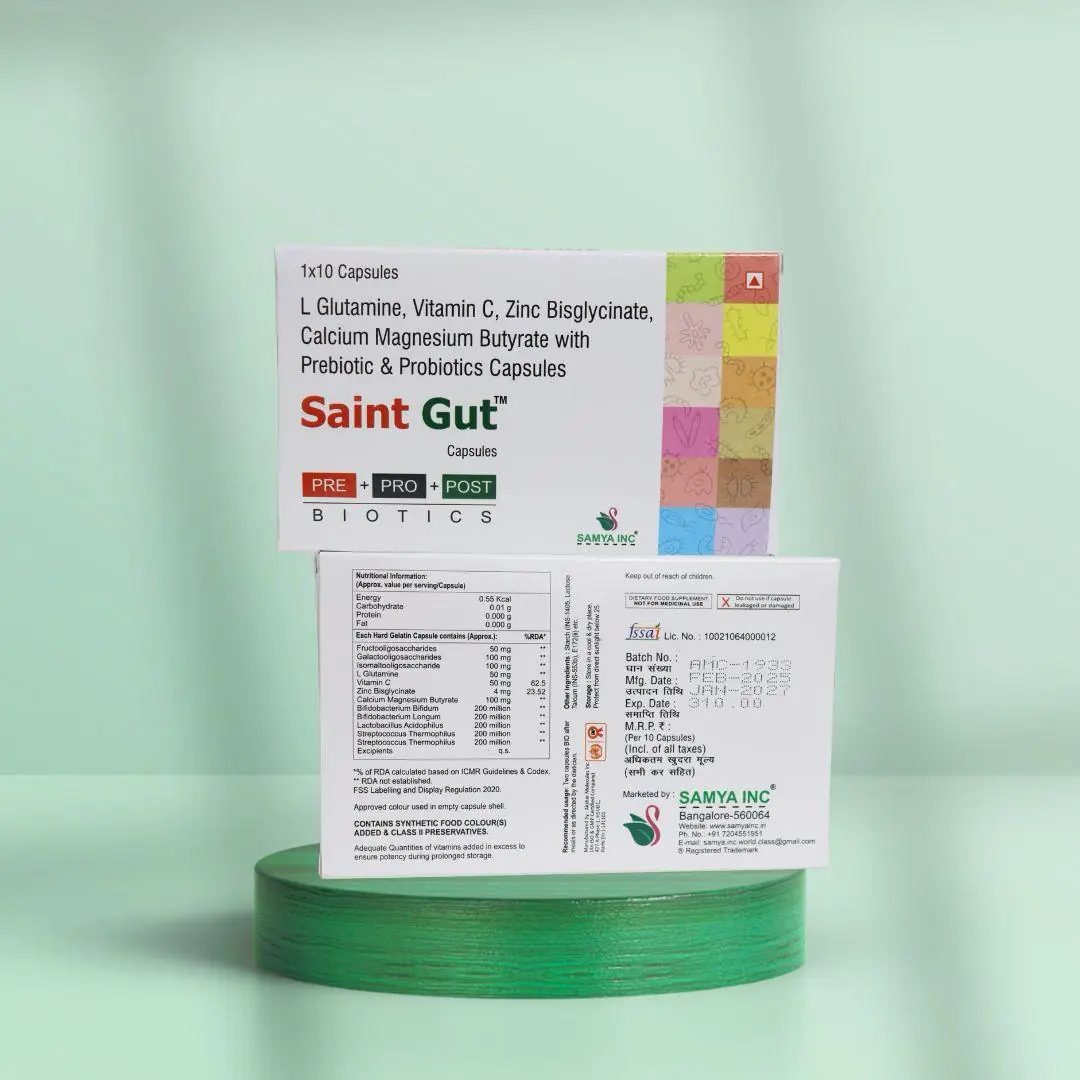 SAINT GUT CAP- A STRIPE OF 10 TABLETS